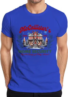 Produktbild von McCallister's Home Security Kevin Allein Zuhause - Weihnachten Christmas Xmas Herren T-Shirt, Blau, XL