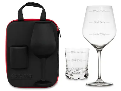 Produktbild von Etui mit Weinglas und Whiskyglas Who cares