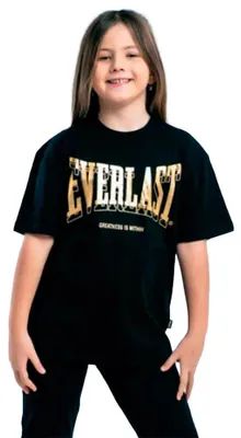 Produktbild von Everlast Lfs Fw Gold Kurzarm-t-shirt Schwarz 12 Years Mädchen Schwarz 12 Years