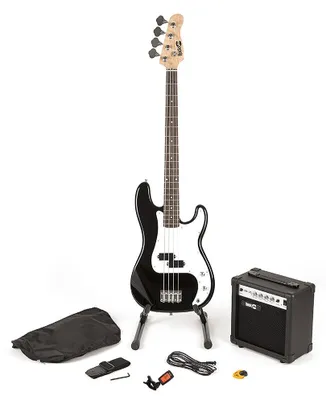 Immagine prodotto di RockJam RJBG01-SK-BK, Basso elettrico, 4 corde, nero, bianco