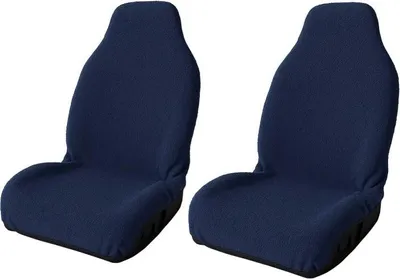 Produktbild von Dutch Shield - 2 PACK Autositzbezug Mikrofaser – Autositzschoner Vordersitz universell kompatibel – Sitzschutz & Sitzbezüge Auto – Universal Vordersitzbezug – Marineblau