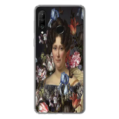 Produktbild von MuchoWow® Handyhülle Schutzhülle Hülle für Huawei P30 Lite Kunst - Blumen - Dubois Drahonet Silikon Softcase Handy Hülle - Handyhülle