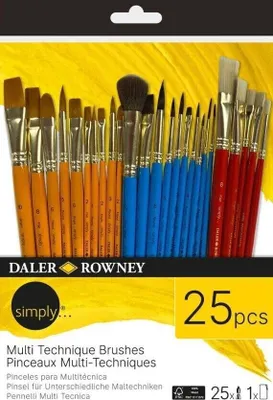 Zdjęcie produktu dla Daler Rowney Simply Zestaw pędzli 25 szt.