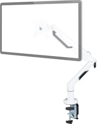 Obrázok produktu pre Biele rameno na monitor 17–36 palcov, VESA 75/100 mm, stolová svorka