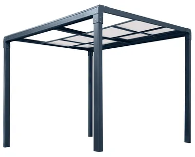 Produktbild von osoltus Terrassendach Veranda freistehend mit Schiebedach 3x3m anthrazit