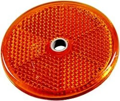 Produktbild von Reflektor, runder orangefarbenen. 1 Befestigungslöcher. ø 60 mm.