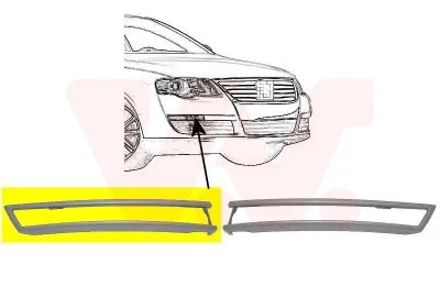 Produktbild von VAN WEZEL 5839586 Stoßstangen-Abdeckung Vorne Rechts für VW Passat Variant (3C5) Passat Limousine (3C2)