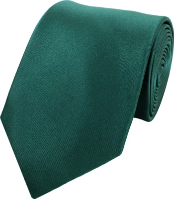 Produktbild von Fabio Farini - 1 Stück Grüne Herren Krawatten - Schlips mit Farbton Grün in 8cm Breit (8cm), Tannengrün