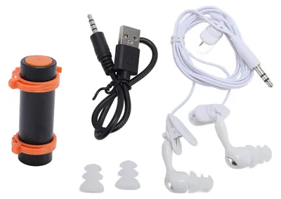 Image de Noir pour la natation, lecteur MP3 étanche, 8 Go, coque en aluminium portable, musique avec écouteurs pour la plongée, le surf, la course à pied