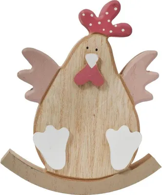 Productafbeelding van Decoratieve houten paashaas op een stok, 15 cm