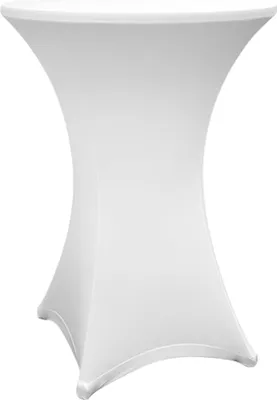 Produktbild von Lumaland hochwertige Stehtischhusse Tisch Bezug Husse pflegeleicht abwischbar stretch schnelltrocknend Ø 80-85cm Beige