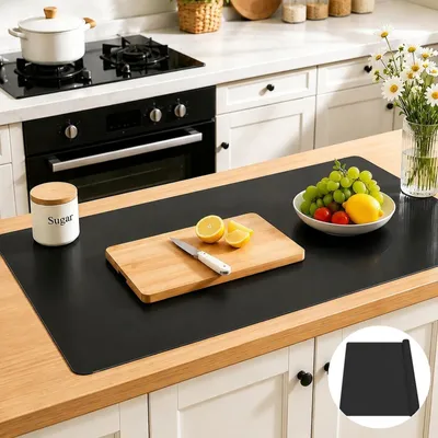 Immagine prodotto di Elzusha - Tappetino in silicone per la cucina, 120 x 60 cm, antiscivolo e resistente al calore