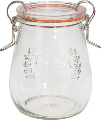 Image de Bocal à conserves - fermeture à étrier - 500 ml - avec anneau en silicone