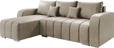 Produktbild von MIRJAN24 Ecksofa Pufetto, Eckcouch mit Bettkasten und Schlaffunktion, Stilvoll Polstersofa, L-Form (Farbe: Manila 02)