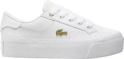 Produktbild von Lacoste Ziane Platform 124 2 CFA Sneaker mit glattem geprägtem Logo in Weiß Gold – 6 UK - 39,5 EU - 8 US / Weißes Gold