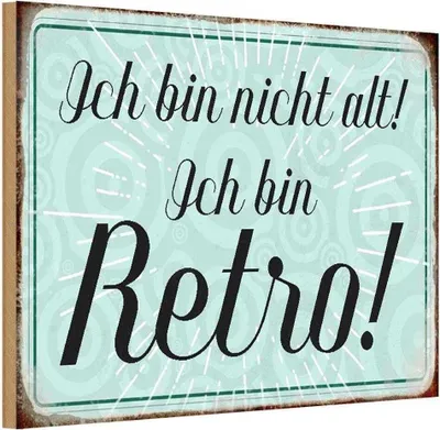 Produktbild von vianmo Holzschild 12x18 cm ich bin nicht alt Dekoration