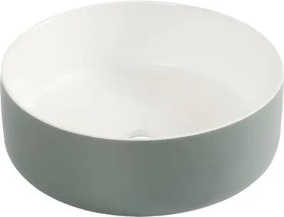 Obrázek produktu pro Umyvadlo na desku Differnz Mira keramika zelená bílá 36 cm 38.009.05