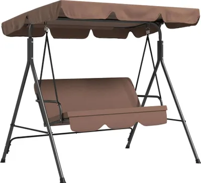 Obrázek produktu pro Zahradní houpačka – 3místná – pro venkovní použití – 172 x 110 x 153 cm – k vlastní montáži – khaki