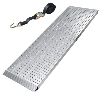Produktbild von TRUTZHOLM 1x Auffahrrampe Alu 200x70 cm Traglast 540 kg Verladerampe Motorradrampe starr perforiert