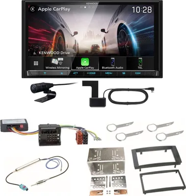 Produktbild von Kenwood DMX8021DABS Android Auto CarPlay Bluetooth Einbauset für Touareg 7L