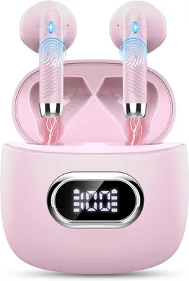 Produktbild von In Ear Kopfhörer Kabellos mit ENC Dual Mic, Kabellose Kopfhörer 42H Deep Bass Wireless Noise Cancelling Earbuds, IP7 Wasserdicht Ohrhörer, LED Anzeige