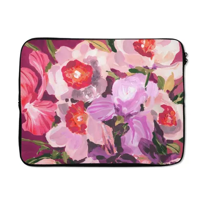 Produktbild von MuchoWow® Laptop Hülle 15 Zoll Rosa - Orchidee - Blumen - Botanisch Laptoptasche - Laptoptasche - Sleeve - Rundum-Schutz