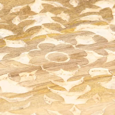 Image de Table d'appoint Ø48 cm en bois massif de manguier