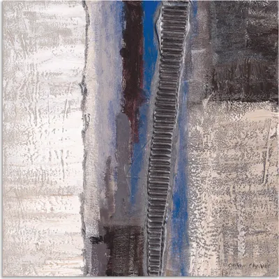 Produktbild von ARTland Wandbild Alu für Innen & Outdoor Blau-silber Abstrakt I Größe: 50x50 cm