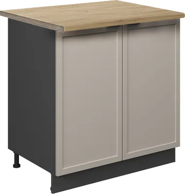 Imagen del producto de Mueble bajo de cocina Vicco Fame-Line GrisBeige/Antracita 80 cm encimera Roble dorado, Model 50249