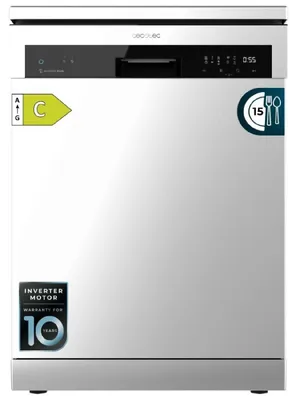 Produktbild von Cecotec Bolero Aguazero 6500 Inox C, Freistehend, Standardgröße (60 cm), Edelstahl, Berührung, Schublade, 15 Maßgedecke