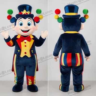 Image de Mascotte MASTICOT Rigolote Bleu Marine en Peluche
