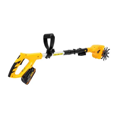 Obrázek produktu pro Bezdrátový zahradní kypřič s lithiovou baterií 20V. Pracovní záběr: 10 cm. Pracovní hloubka: 17 cm Kultivátor s ergonomickou dvojitou rukojetí pro baterii a nabíjecí stanicí