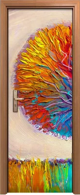 Produktbild von Türposter 70x200 cm Türaufkleber Türtapete Türfolie Klebefolie Baum künstlerischer