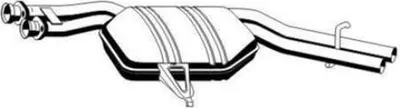 Produktbild von VEGAZ MS-129 Mittelschalldämpfer Schalldämpfer passend für MERCEDES-BENZ Stufenheck (W124) S-Klasse Limousine (W126)