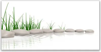 Produktbild von Tulup Leinwand-Bilder 140x70 Wandbild Canvas Kunstdruck Steine Gras Kunst