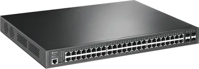Produktbild von TP-Link Omada SG3452P, Managed, L2/L3, Gigabit Ethernet (10/100/1000), Power over Ethernet (PoE), Rack-Einbau, 1U