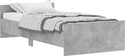 Produktbild von vidaXL Bettgestell Betongrau 100x200 cm Holzwerkstoff