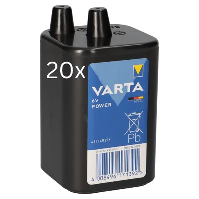 Produktbild von 20x Varta 4R25 431 6V 8.500mAh Batterie Zink-Kohle