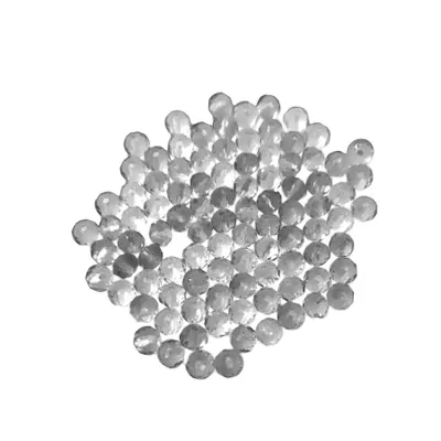 Image de Perles de verre - Type 'facetté' - 60 pièces - 10 mm - Blanc/transparent