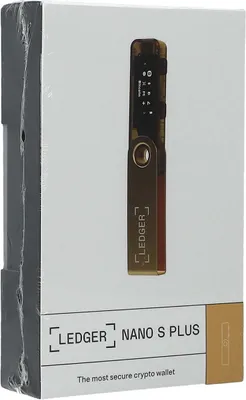 Obrázok produktu pre Ledger Nano S Plus, Bitcoin, Dash, Dogecoin, Ethereum, Litecoin, NFT, EAL5+, Hardvérová peňaženka USB, Zlato, Plast, Nerezová oceľ, USB