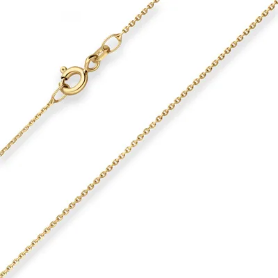 Produktbild von 1mm Ankerkette diamantiert Kette Collier Halskette aus 585 Gold Gelbgold 40cm