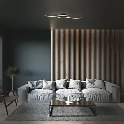 Obrázok produktu pre Briloner LED stropné svetlo čierne 81x14cm 12W 1400lm teplá biela 3000K trblietavý efekt