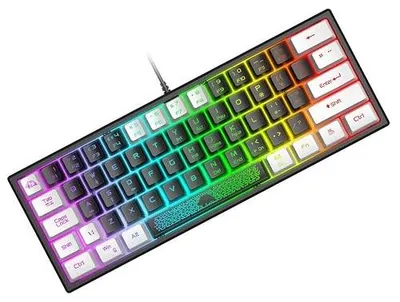 Zdjęcie produktu dla Klawiatura gamingowa 60% rgb przewodowa membranowa dla graczy
