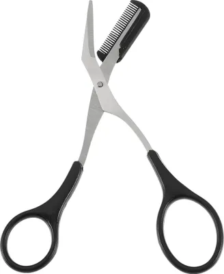 Image de Sourcils Tondeuse Ciseaux, avec Peigne, pour Coupe Sourcils Noir