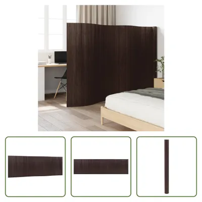 Image de The Living Store Paravent Marron foncé 165x600 cm Bambou
