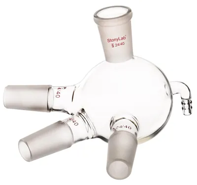 Destillationsvorlage Kuhfuß, Borosilikatglas, 24/40, 500 ml