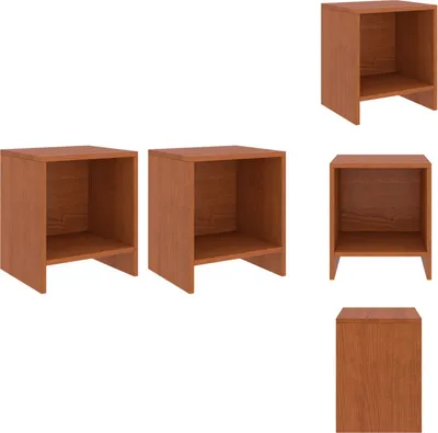 Immagine prodotto di vidaXL Comodini 2 pz. Miele marrone 35x30x40 cm pino massiccio - Comodini