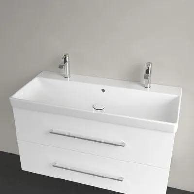 Produktbild von Villeroy & Boch Avento Schrankwaschtisch 100 x 47 cm, mit 2 Hahnlöchern, mit Überlauf
