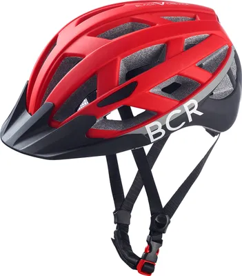 Immagine prodotto di BLACK CREVICE - Casco da bici per donna e uomo con luce posteriore a LED | Colore: Rosso/Nero | Taglia: L (59-61 cm)