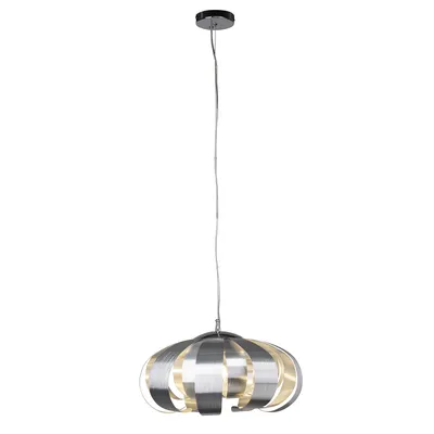 Produktbild von Brilliant Pendelleuchte Ancolie Aluminium rund Ø50cm max. 60W E14 ohne Leuchtmittel kürzbar